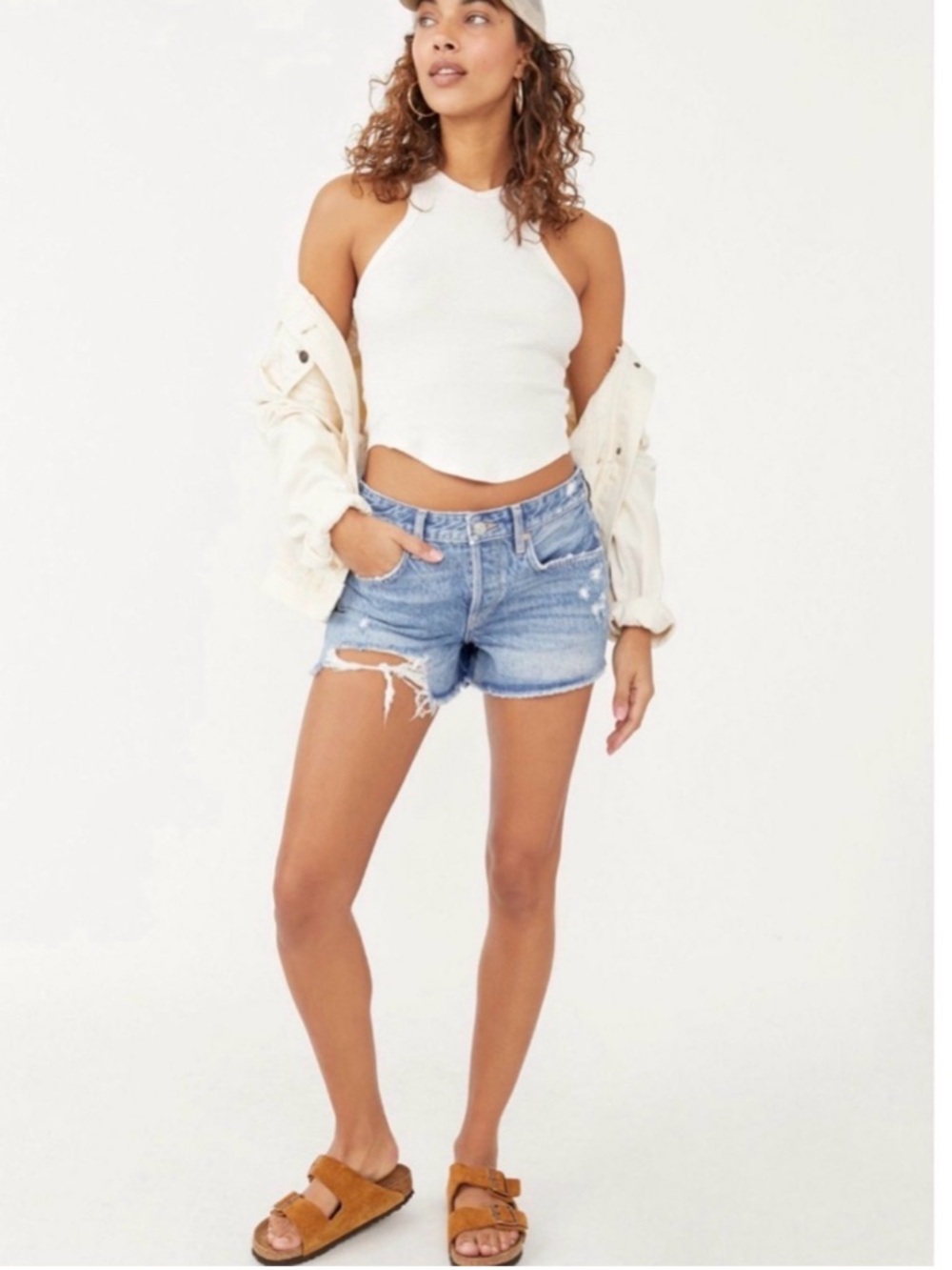 We The Free Good Time Relaxed Distressed Shorts ~ “Beach Bum” ~ Size 28 ~ NWOT